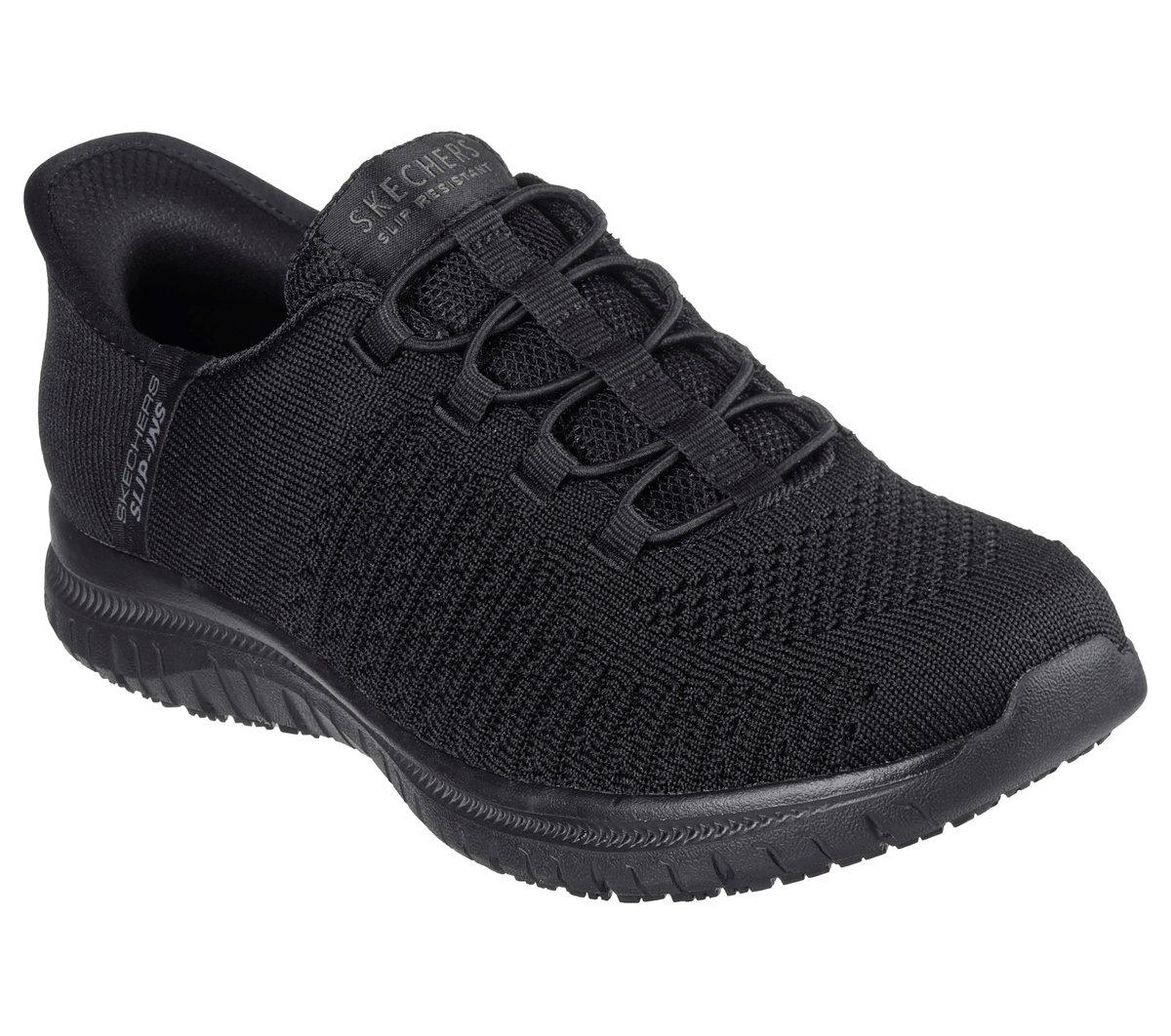 Skechers Slip-ins Work Slip-Resistant: Virtue - Valsea — BLACK