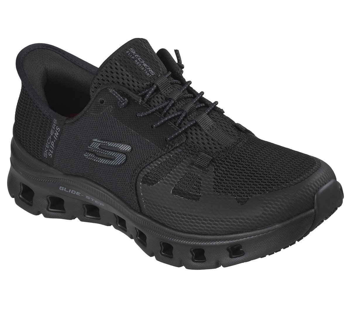 Skechers Slip-ins Work Slip-Resistant: Glide-Step Pro - Edrura — BLACK