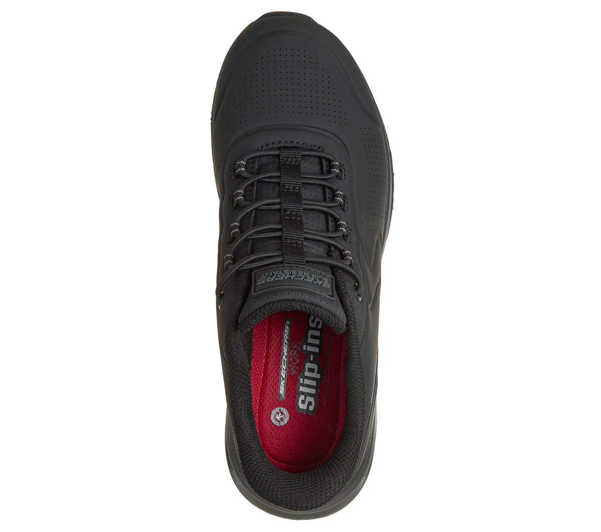 Skechers Slip-ins Work Slip-Resistant Relaxed Fit: Arc Waves 2.0 — BLACK