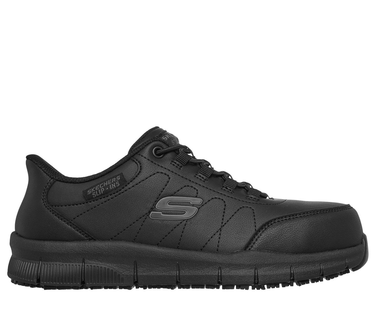 Skechers Slip-ins Work Slip-Resistant: Nampa - Enelo — BLACK