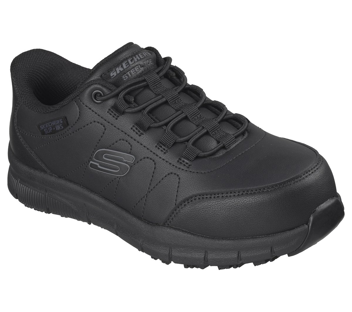 Skechers Slip-ins Work Slip-Resistant: Nampa - Enelo — BLACK