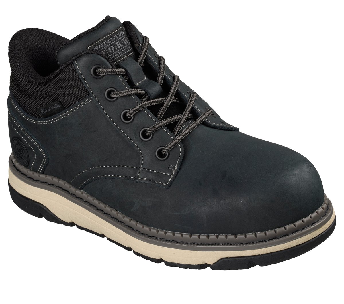Skechers Slip-ins Work: Flex Boot Fallow — BLACK