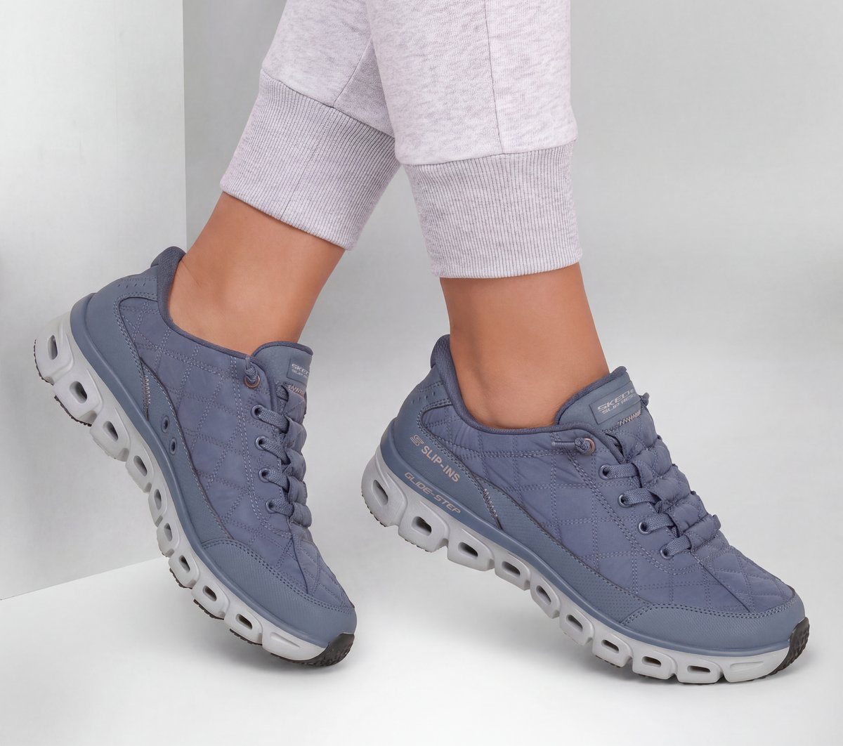 Skechers Slip-ins Work Slip-Resistant: Glide-Step - Cozy Fit Zhova — SLATE