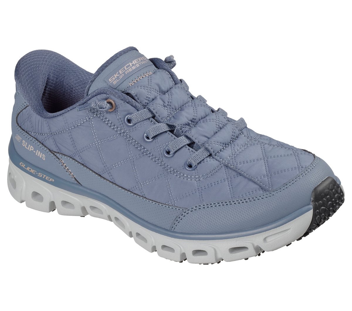 Skechers Slip-ins Work Slip-Resistant: Glide-Step - Cozy Fit Zhova — SLATE