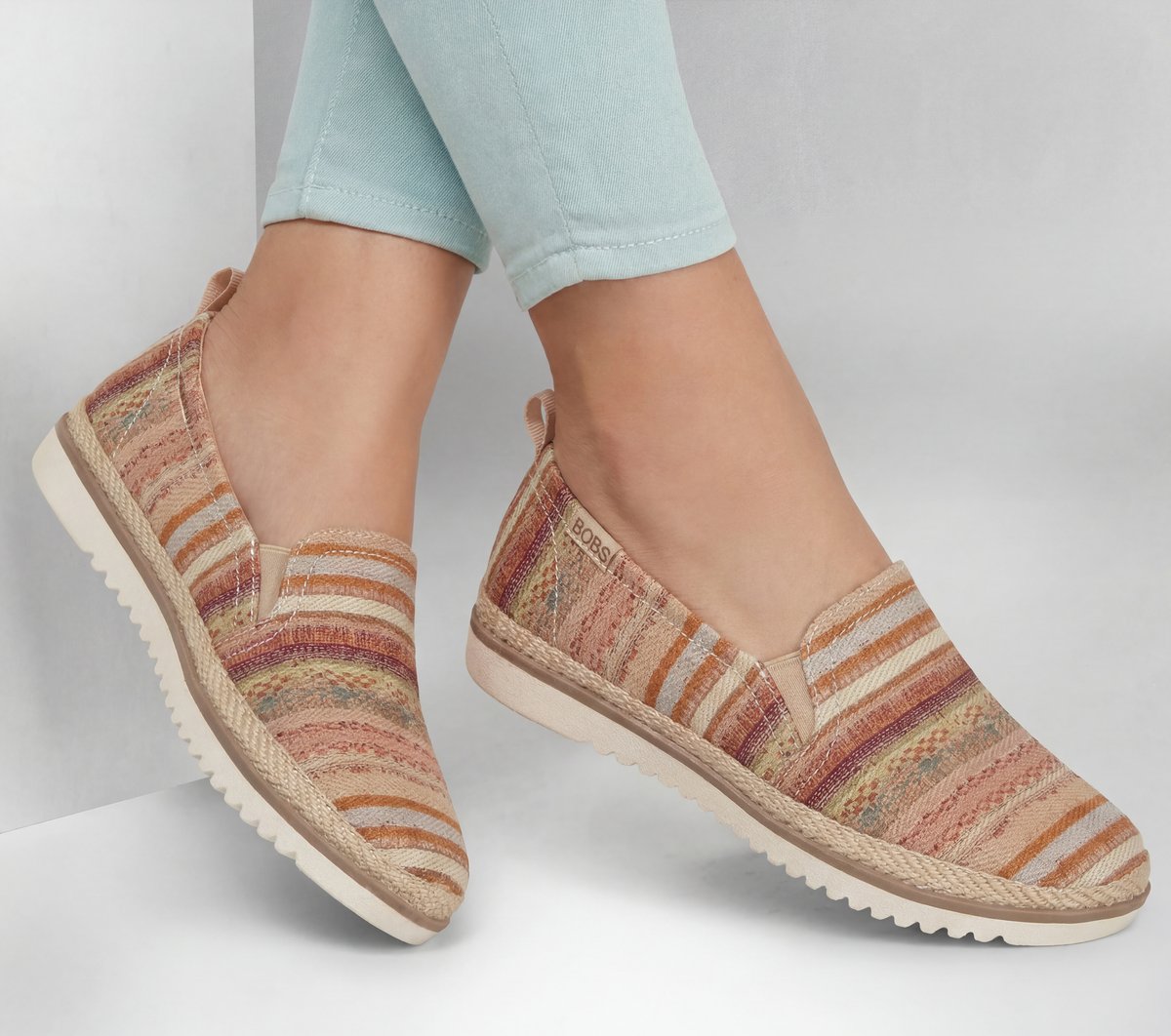 BOBS Flexpadrille Lo - Sun Striped — NATURAL / MULTI