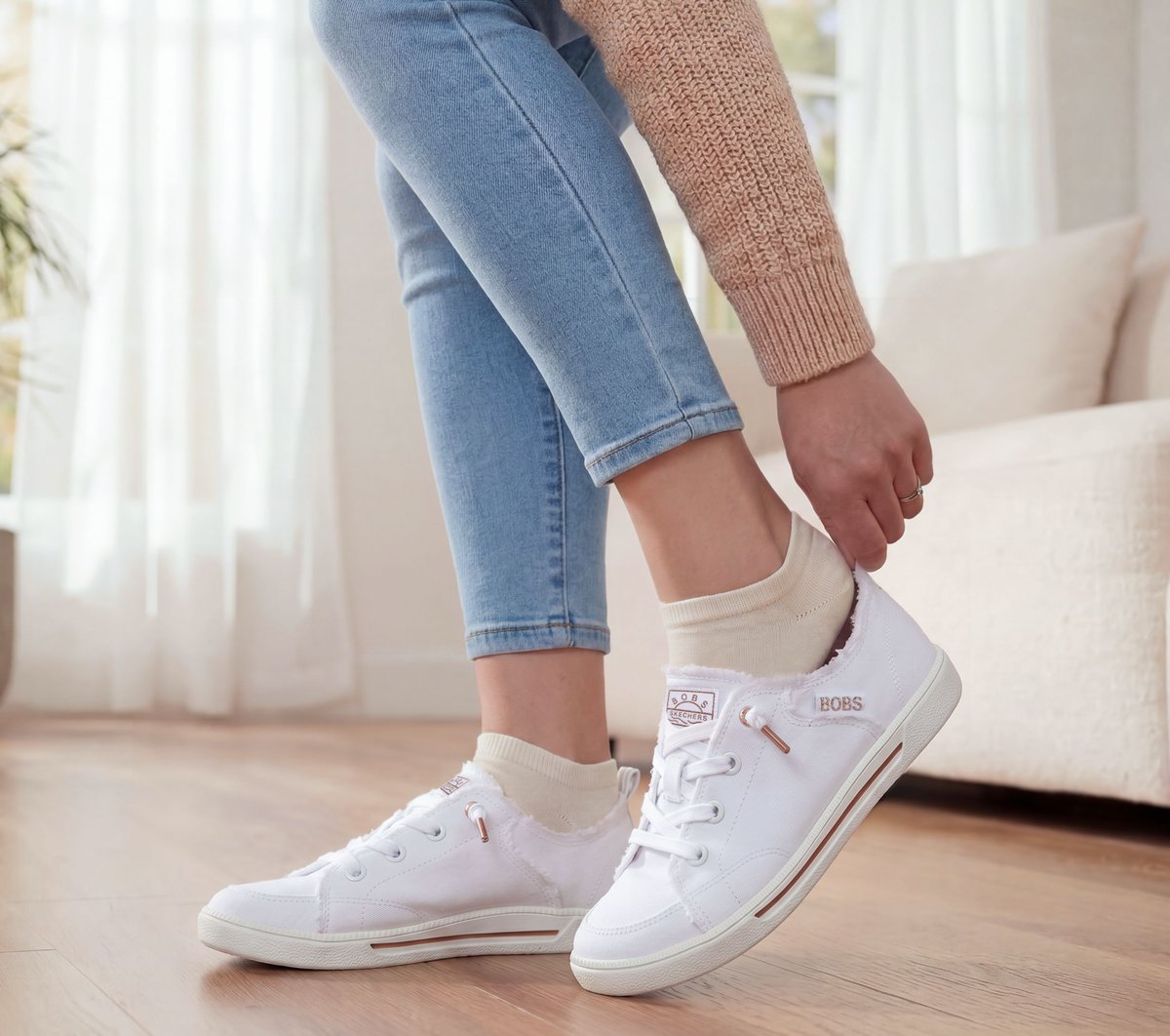 BOBS B Cute 2.0 — WHITE / GOLD