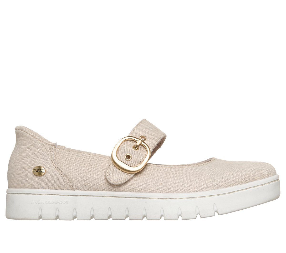 Skechers Slip-ins: BOBS Arch Comfort Sunfest - Easy Charm — NATURAL