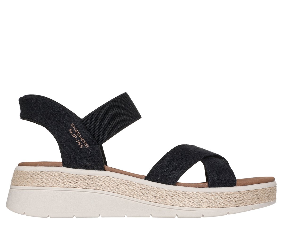Skechers Slip-ins: BOBS Sun Ray - Bright Take — BLACK