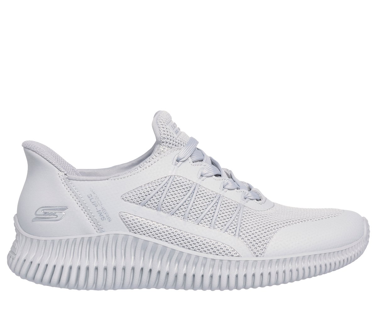 Skechers Slip-ins: BOBS Geo Lite - Divine Pace — LIGHT GRAY