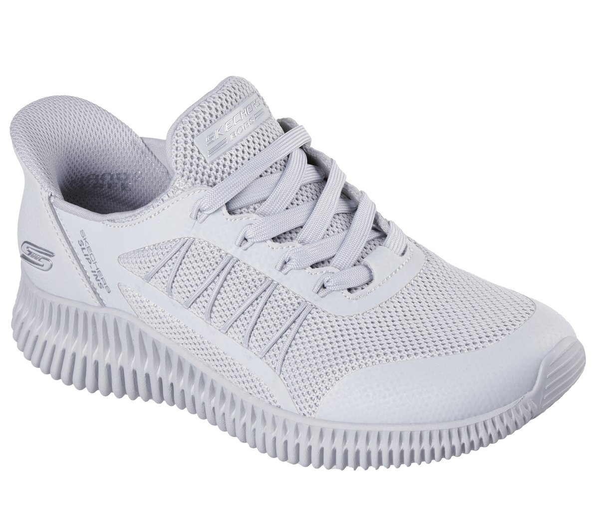 Skechers Slip-ins: BOBS Geo Lite - Divine Pace — LIGHT GRAY