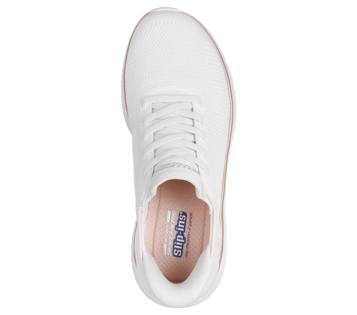 Skechers Slip-ins: BOBS Sport Squad Chaos — WHITE / GOLD