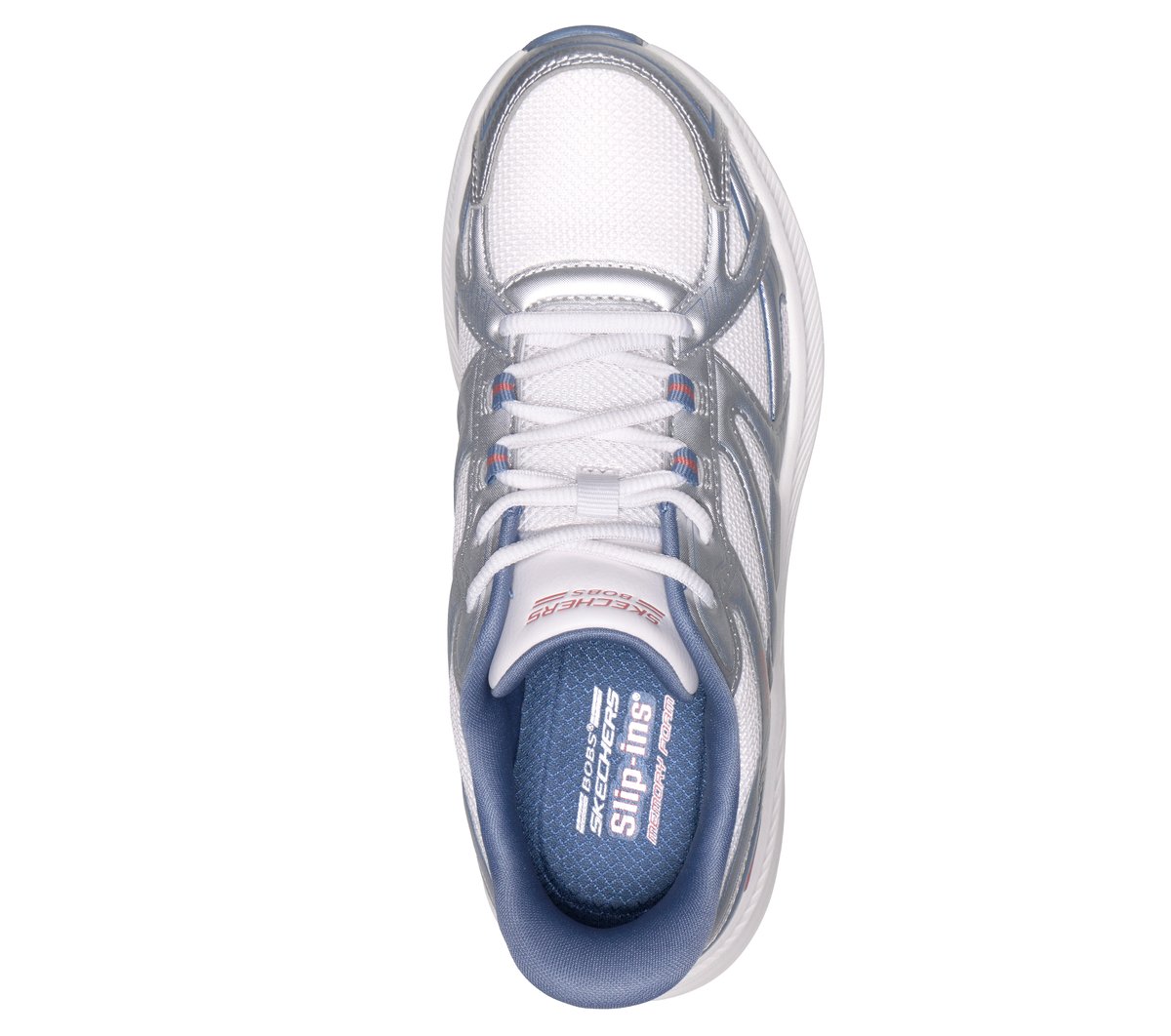 Skechers Slip-ins: BOBS Skillz - Kick It — WHITE / SILVER