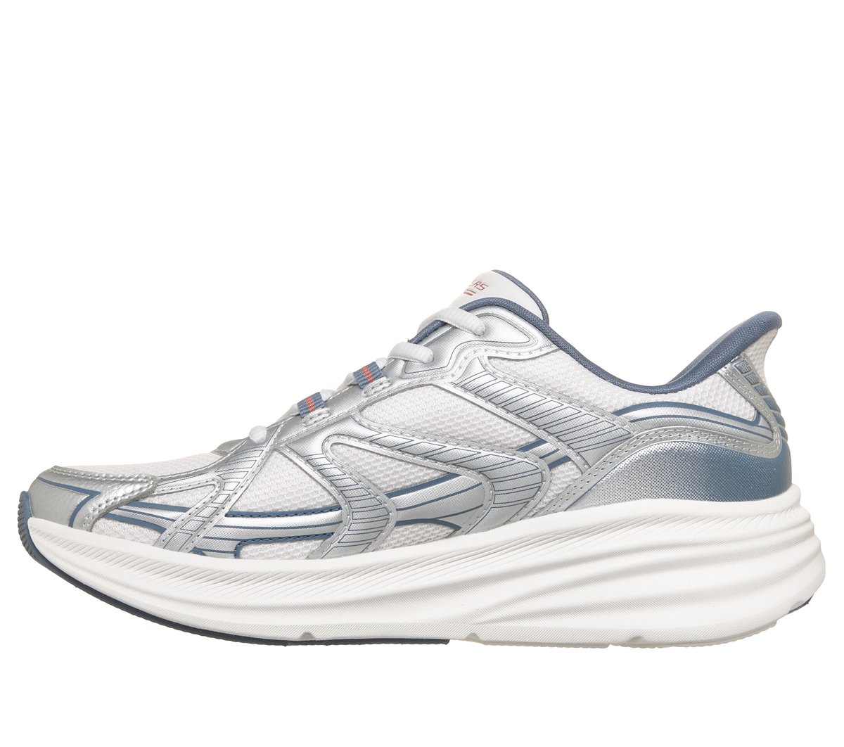 Skechers Slip-ins: BOBS Skillz - Kick It — WHITE / SILVER