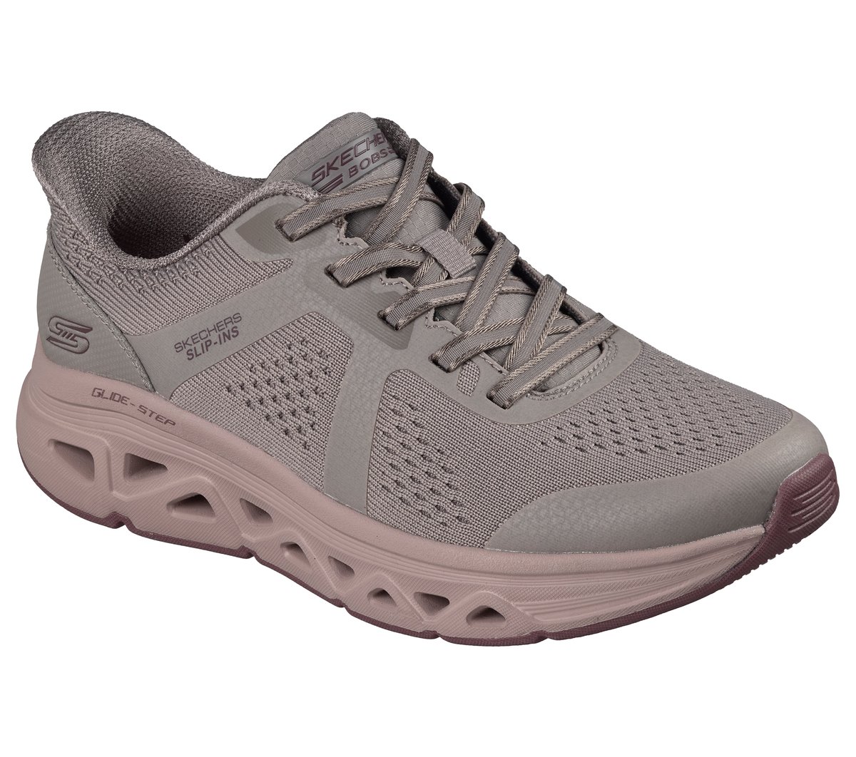 Skechers Slip-ins: BOBS Sport Arc Waves Remix - Get Grounded — DARK TAUPE