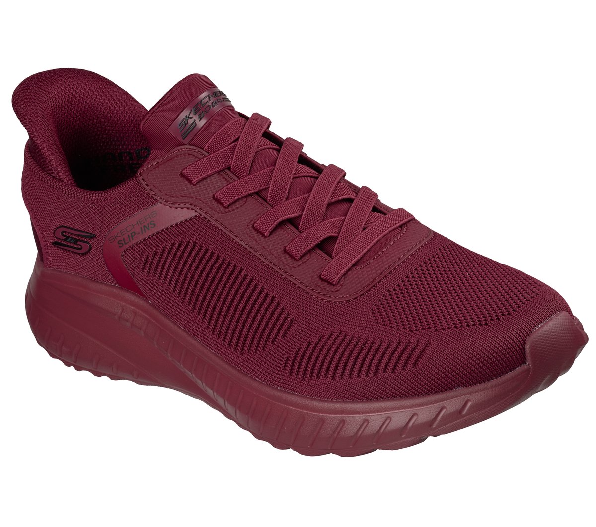 Skechers Slip-ins: BOBS Sport Squad Chaos - Solid Step — BURGUNDY