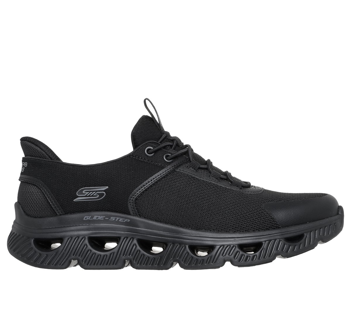 Skechers Slip-ins: BOBS Sport Arc Waves - Slick Turn — BLACK