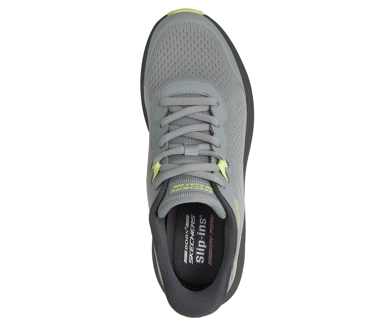 Skechers Slip-ins: BOBS Skillz — GRAY / LIME
