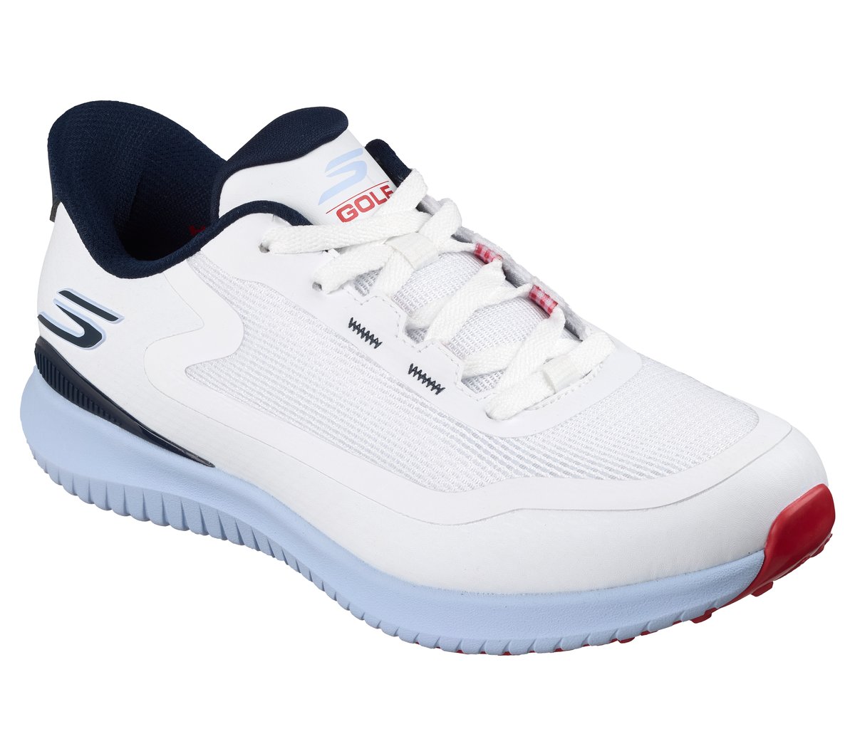 Skechers Slip-ins: GO GOLF Flight — WHITE / NAVY