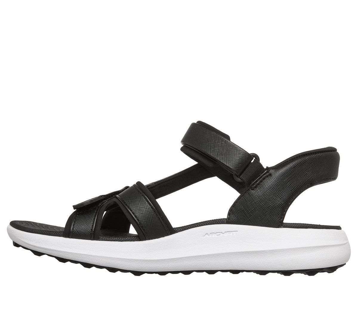 Skechers Slip-ins: GO GOLF Sandal — BLACK / WHITE