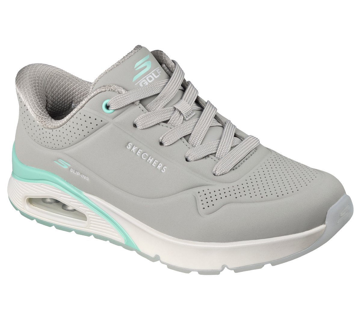 Skechers Slip-ins: UNO Golf SI — GRAY / AQUA
