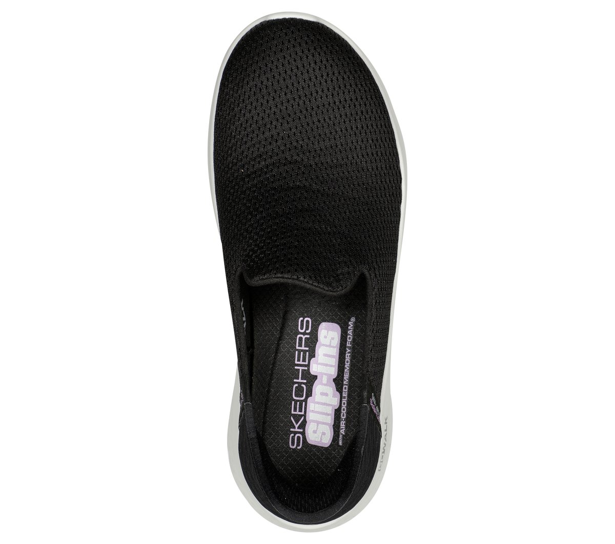 Skechers Slip-ins: GO WALK Flex - Relish — BLACK / WHITE