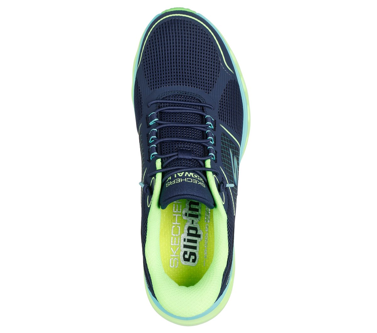 Skechers Slip-ins: GO WALK Glide-Step 2.0 - Elektra — NAVY / LIME