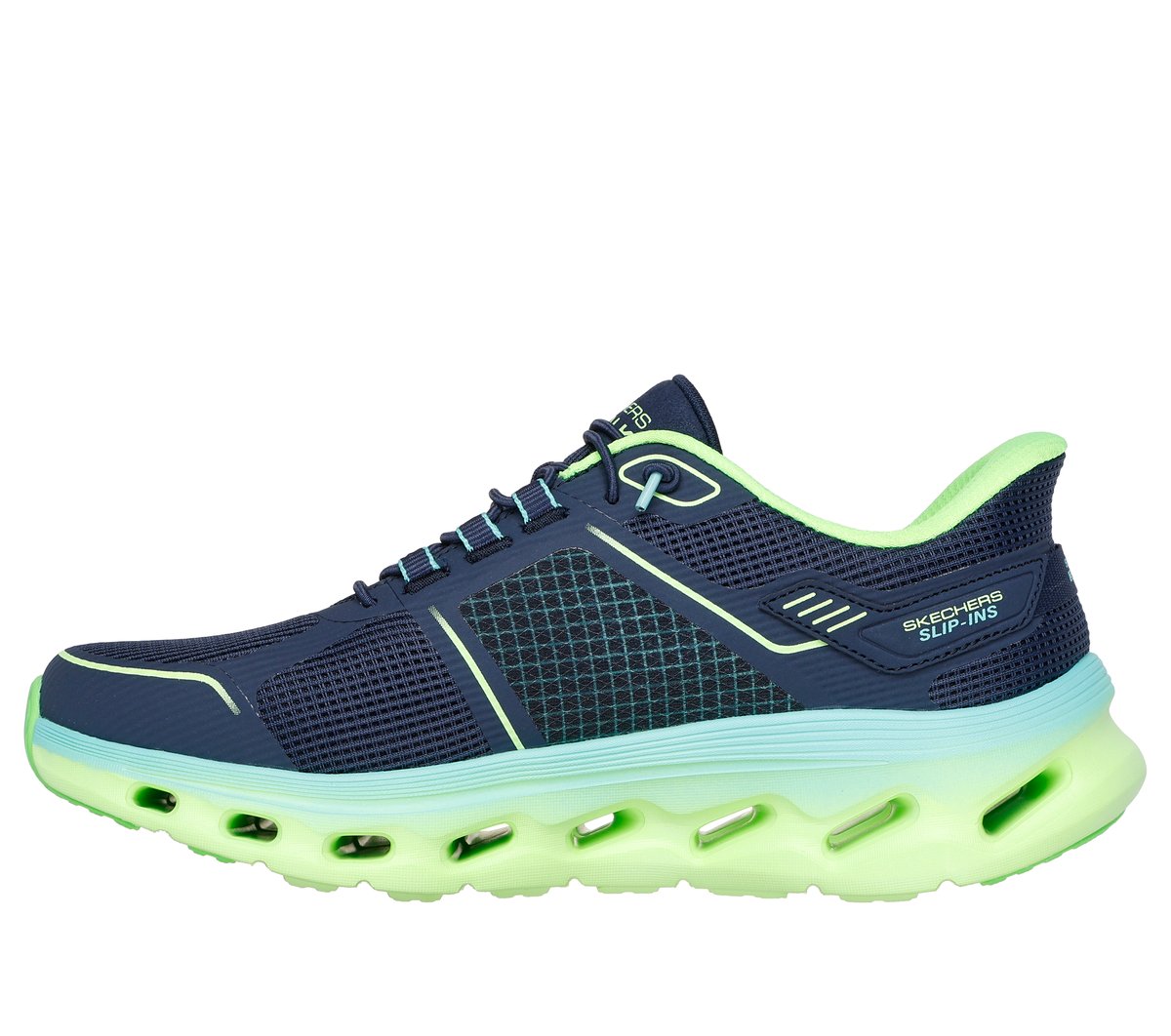 Skechers Slip-ins: GO WALK Glide-Step 2.0 - Elektra — NAVY / LIME
