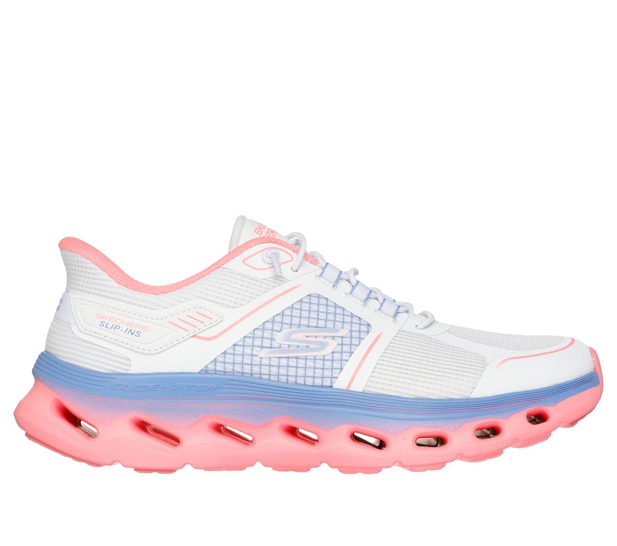 Skechers Slip-ins: GO WALK Glide-Step 2.0 - Elektra — WHITE / MULTI