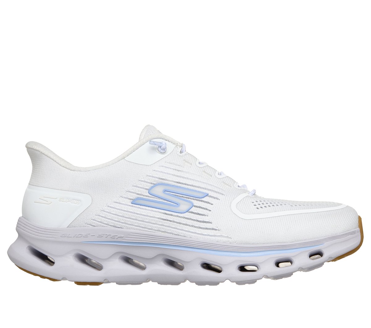 Skechers Slip-ins: GO WALK Glide-Step 2.0 - Breeze — WHITE / LIGHT BLUE