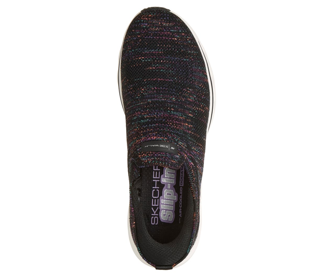 Skechers Slip-ins: GO WALK Glide-Step 2.0 - Rebecca — BLACK / MULTI
