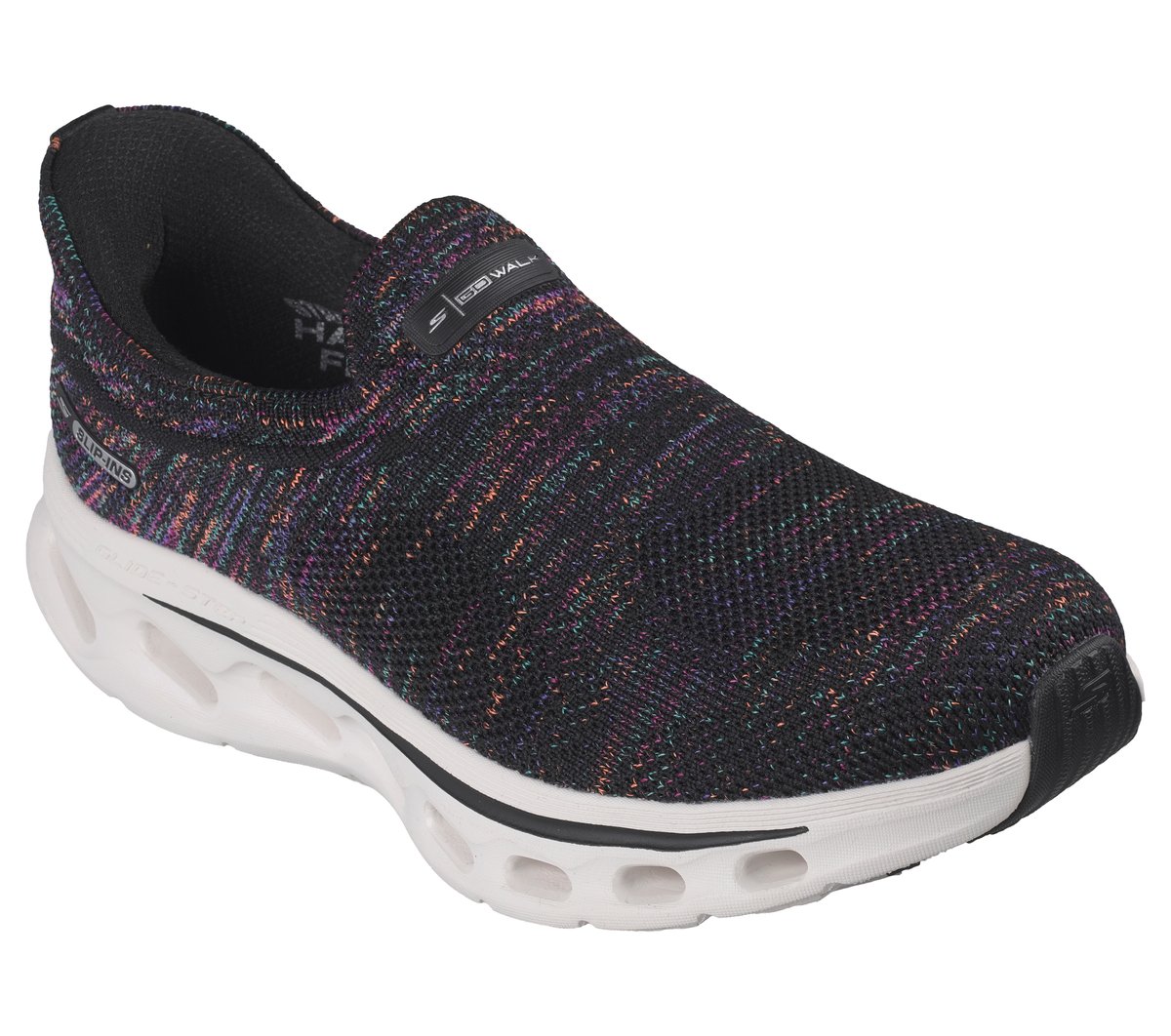Skechers Slip-ins: GO WALK Glide-Step 2.0 - Rebecca — BLACK / MULTI