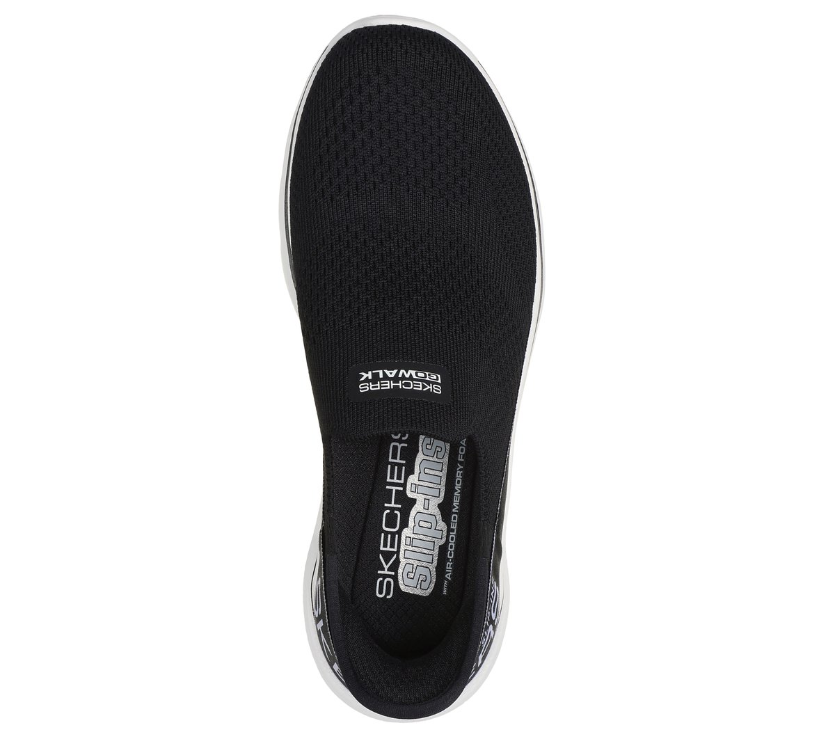 Skechers Slip-ins: GO WALK 7 - Mia — BLACK / WHITE