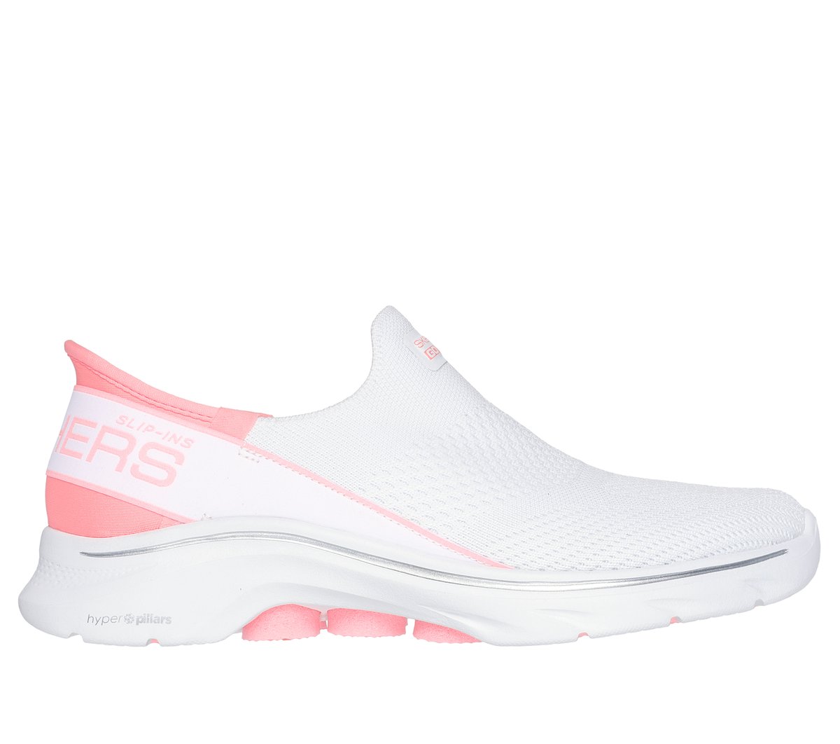 Skechers Slip-ins: GO WALK 7 - Mia — WHITE / PINK