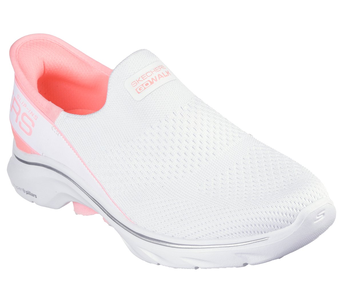 Skechers Slip-ins: GO WALK 7 - Mia — WHITE / PINK