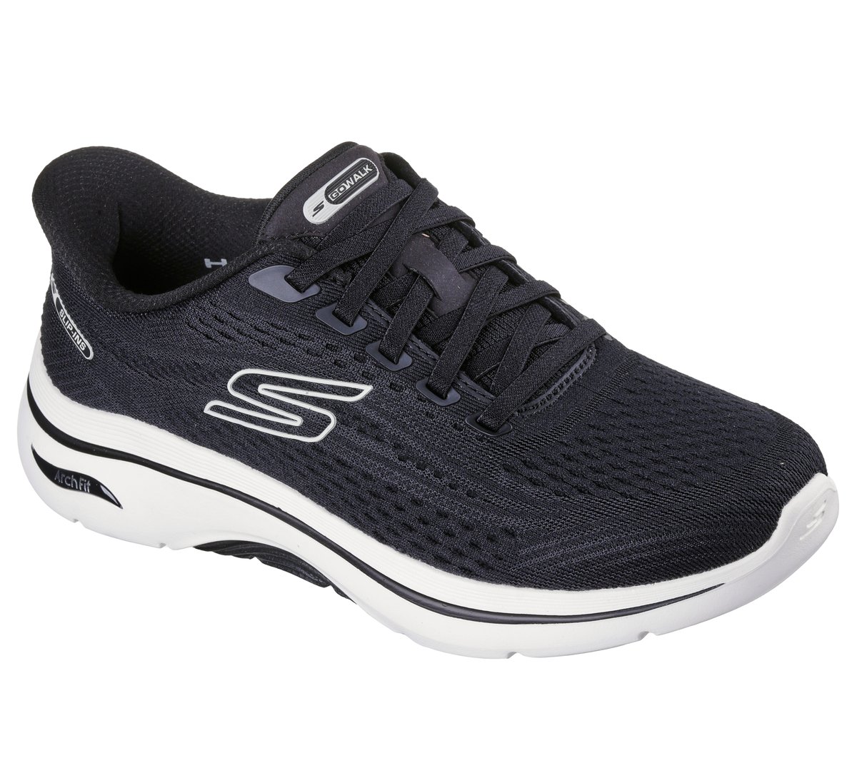 Skechers Slip-ins: GO WALK Arch Fit 2.0 - Kathy — BLACK / WHITE