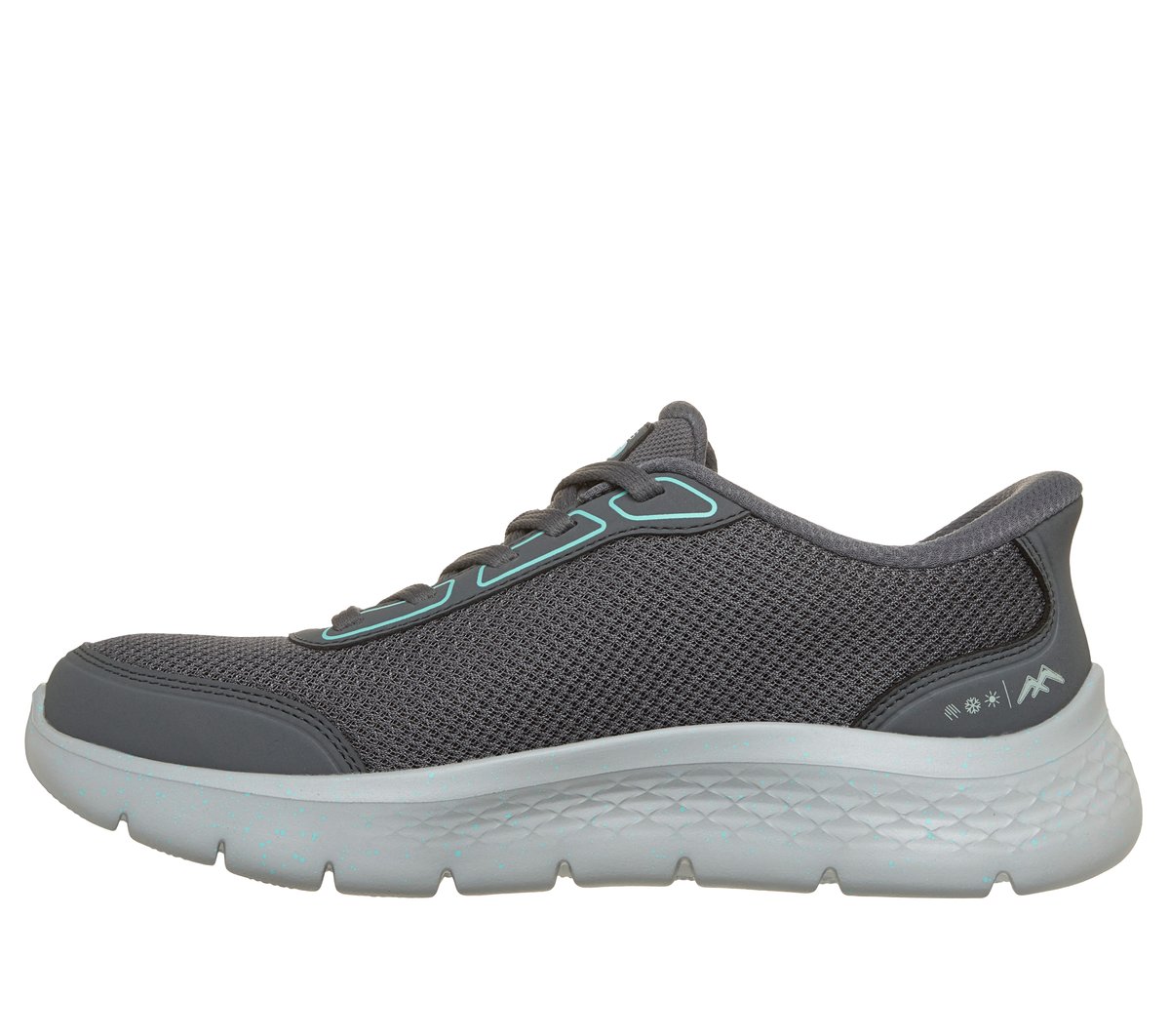 Skechers Slip-ins Waterproof: GO WALK Flex - Mabel — CHARCOAL / TURQUOISE