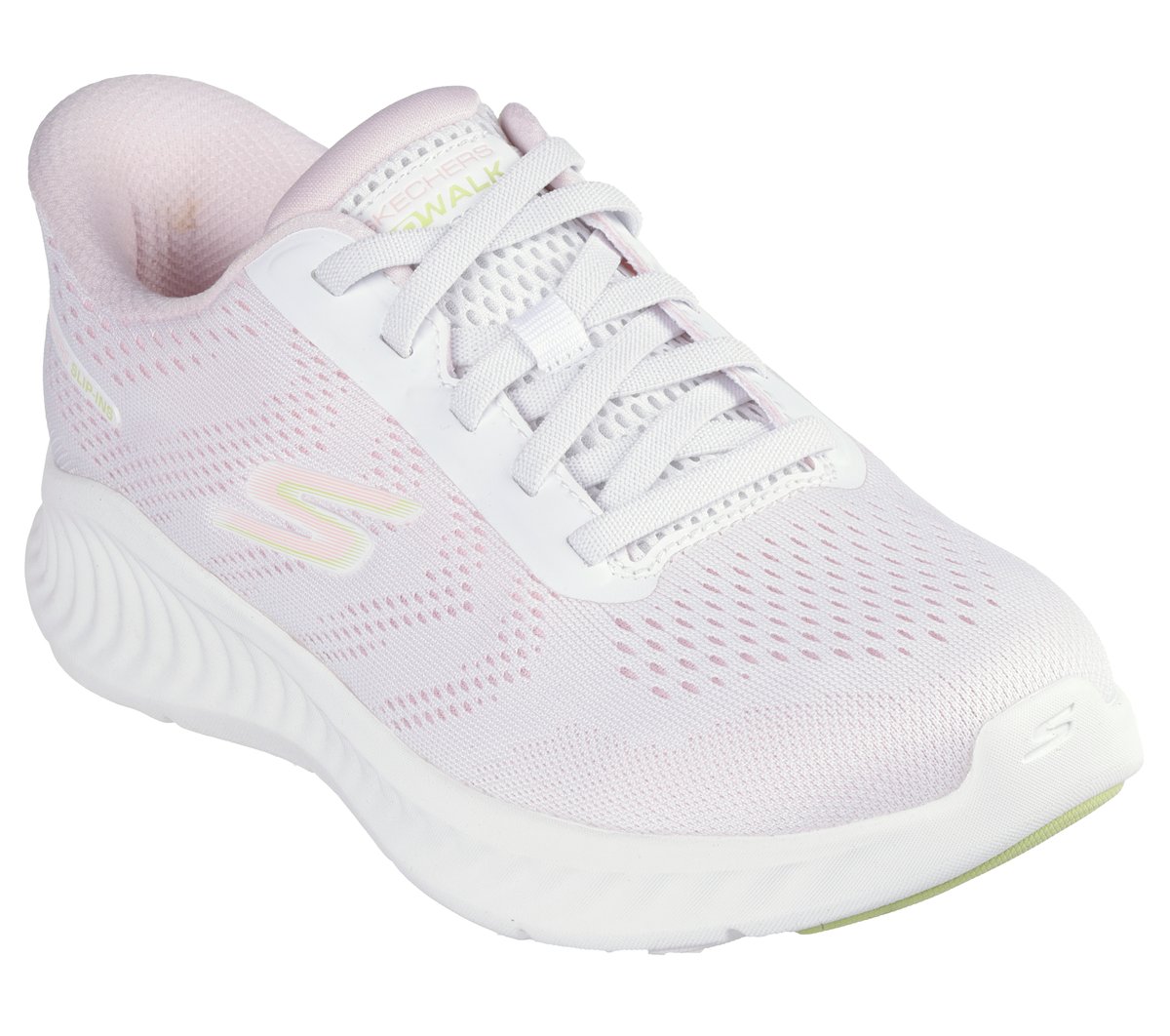 Skechers Slip-ins: GO WALK Now - Khloe — WHITE / PINK