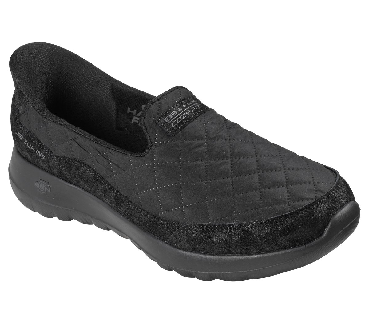 Skechers Slip-ins: GO WALK Joy - Cozy Fit Cozy Easy — BLACK