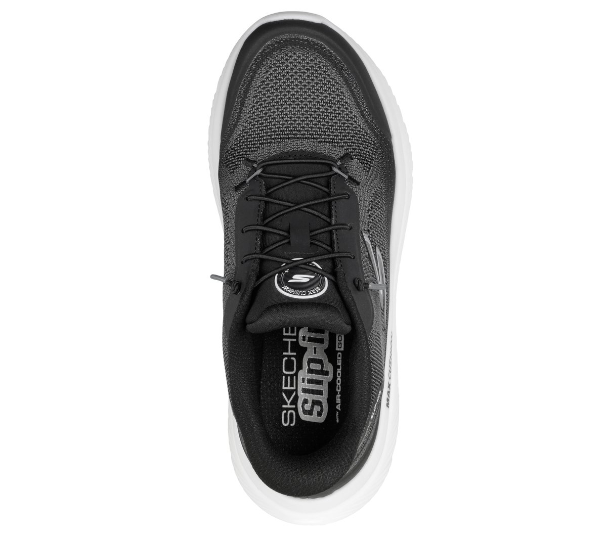 Skechers Slip-ins: GO WALK Max Cushioning Hyper Burst - Nikita — BLACK / WHITE