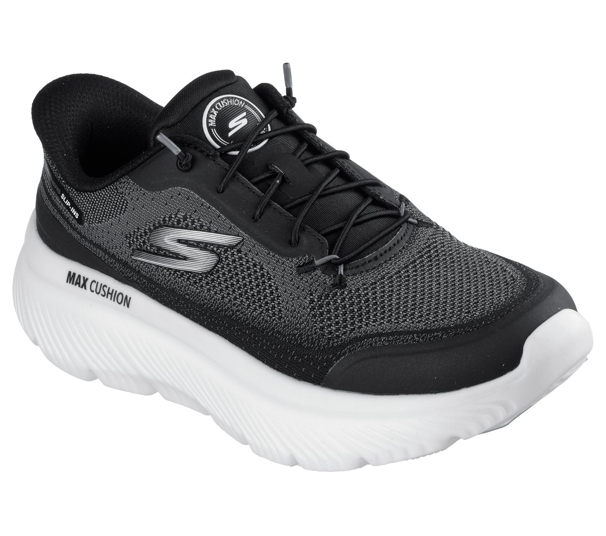 Skechers Slip-ins: GO WALK Max Cushioning Hyper Burst - Nikita — BLACK / WHITE