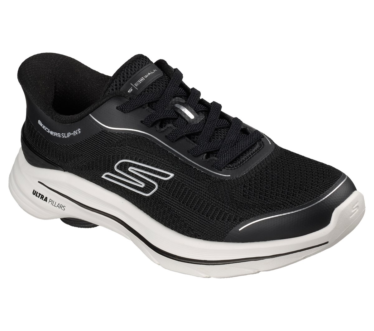 Skechers Slip-ins: GO WALK 8 - Rylee — BLACK / WHITE