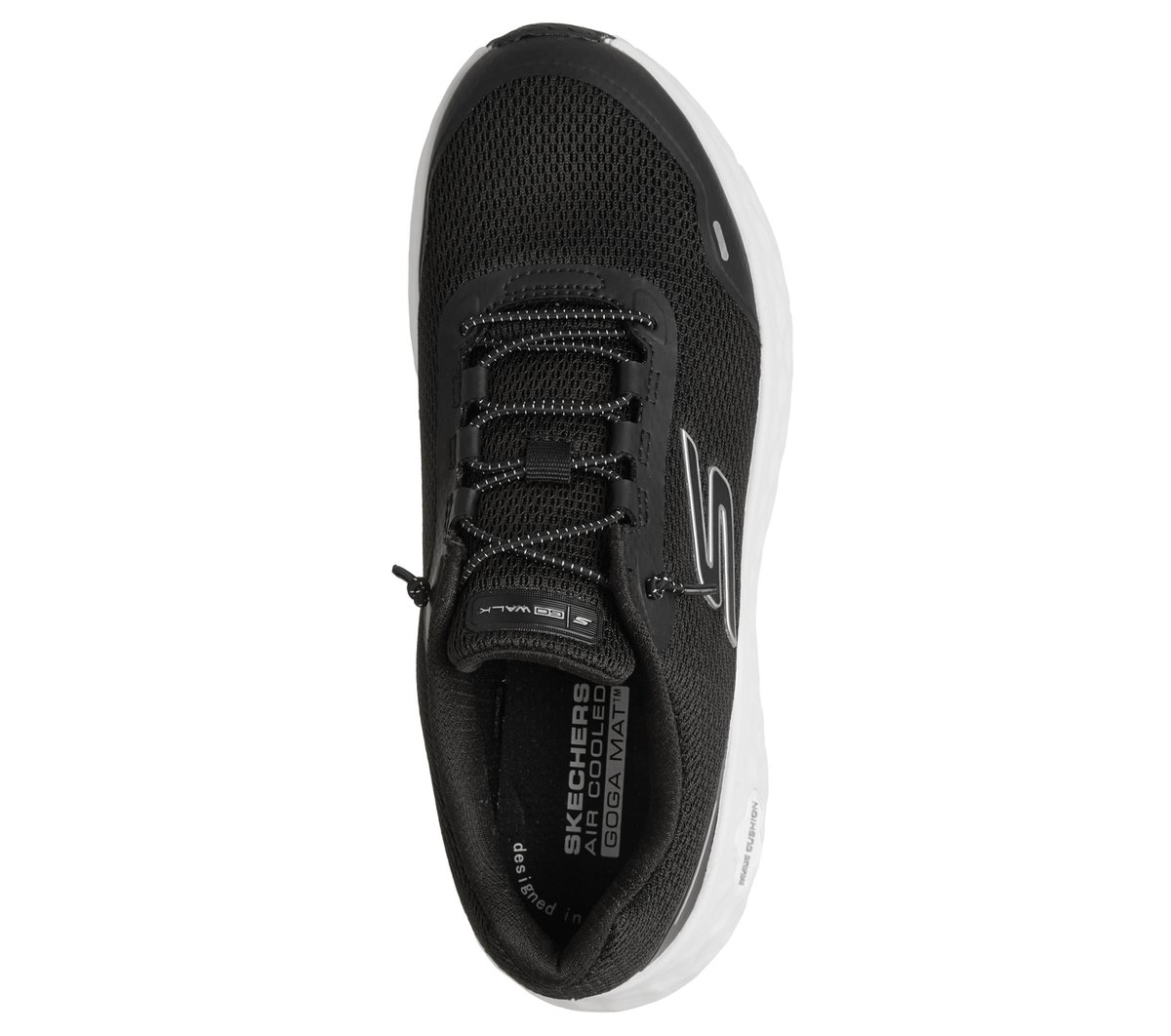 GO WALK Max Cushioning Flex — BLACK / WHITE