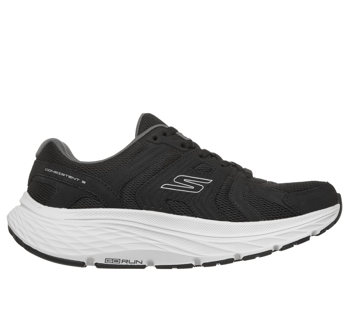 GO RUN Consistent 3 - Core Track — BLACK