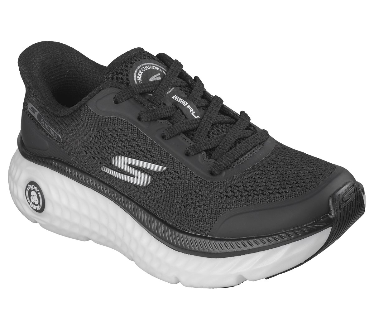 Skechers Slip-ins: Max Cushioning Hyper Craze 2.0 — BLACK / WHITE