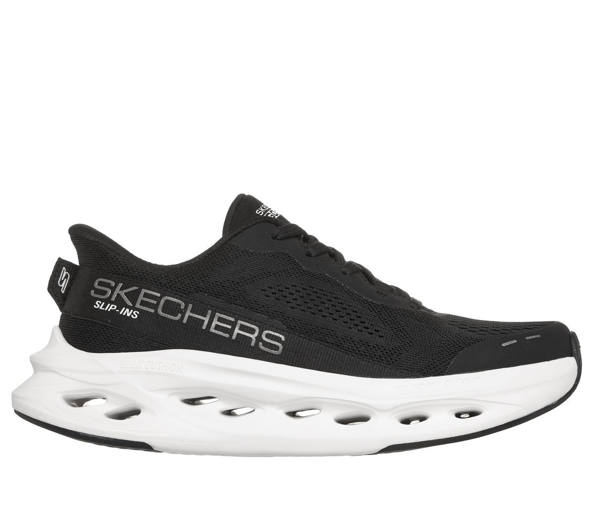 Skechers Slip-ins: Max Cushioning Glide-Step — BLACK / WHITE