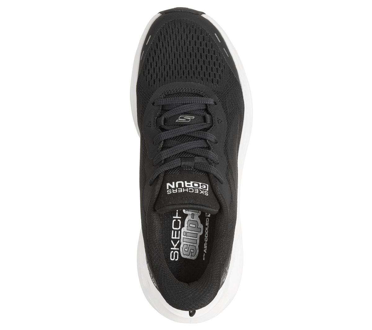Skechers Slip-ins: Max Cushioning Glide-Step — BLACK / WHITE