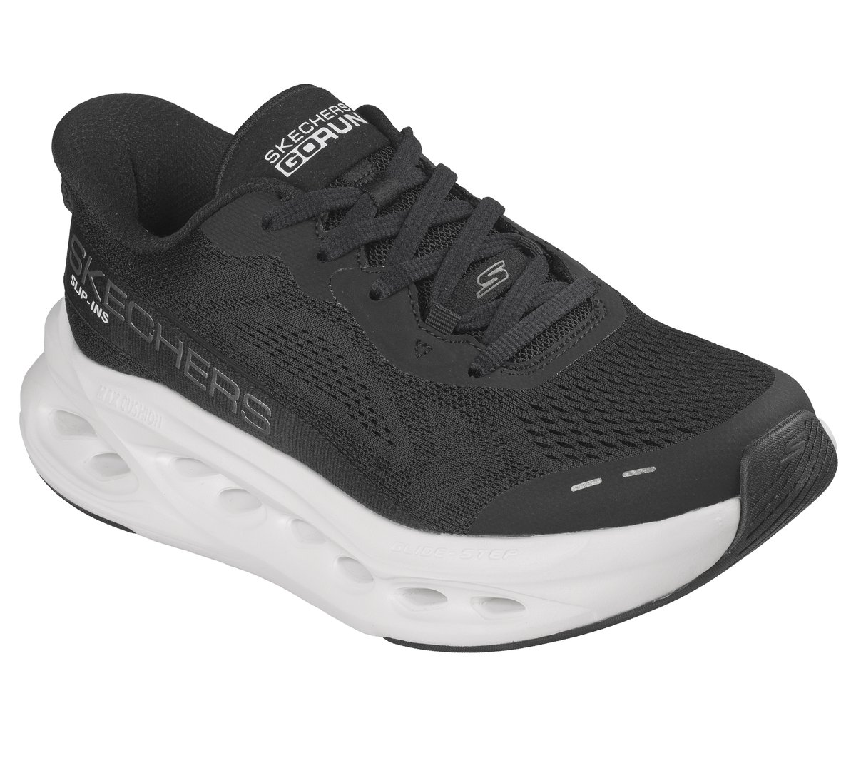 Skechers Slip-ins: Max Cushioning Glide-Step — BLACK / WHITE