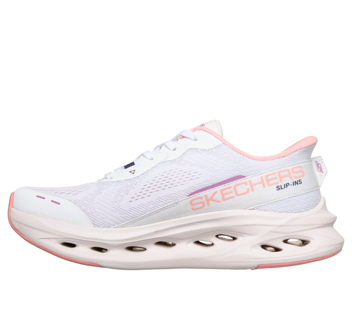 Skechers Slip-ins: Max Cushioning Glide-Step — WHITE / PINK
