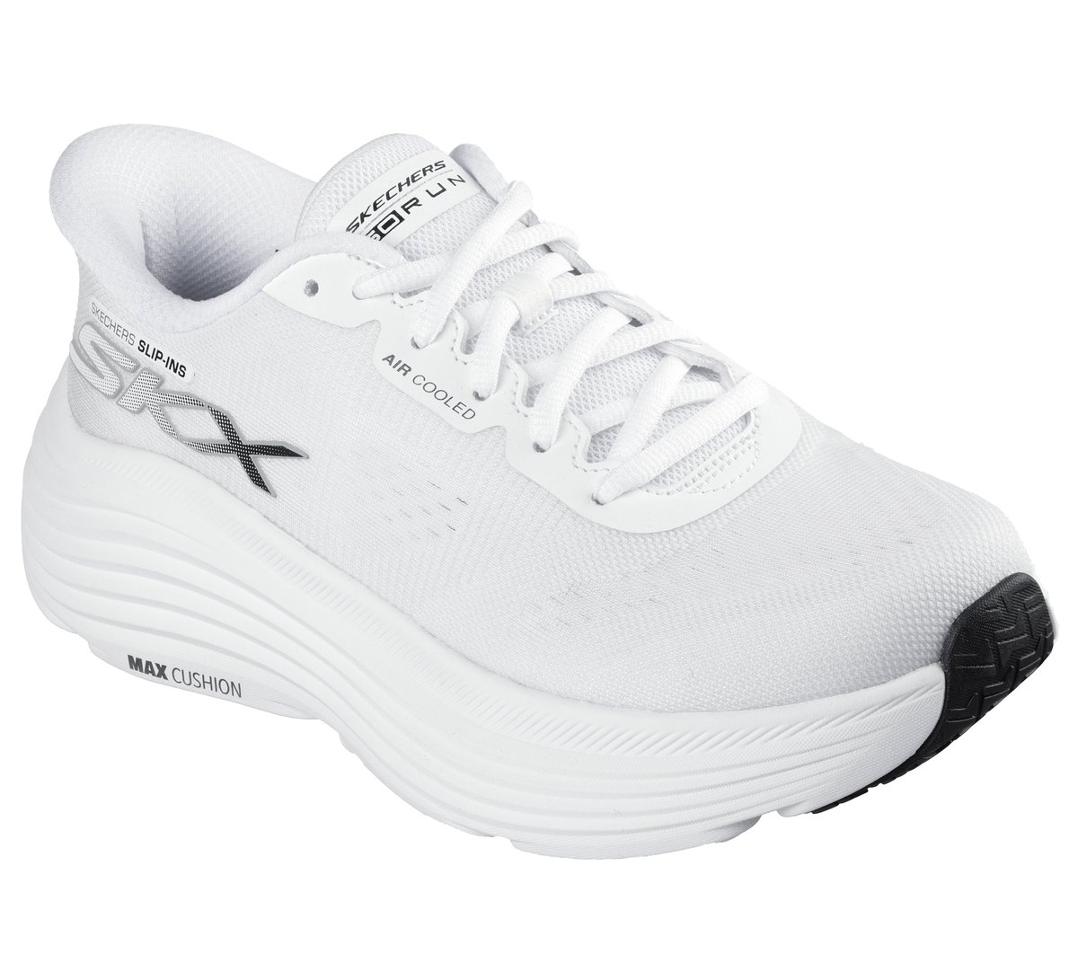 Skechers Slip-ins: Max Cushioning Endeavour - Hallandale — WHITE / BLACK