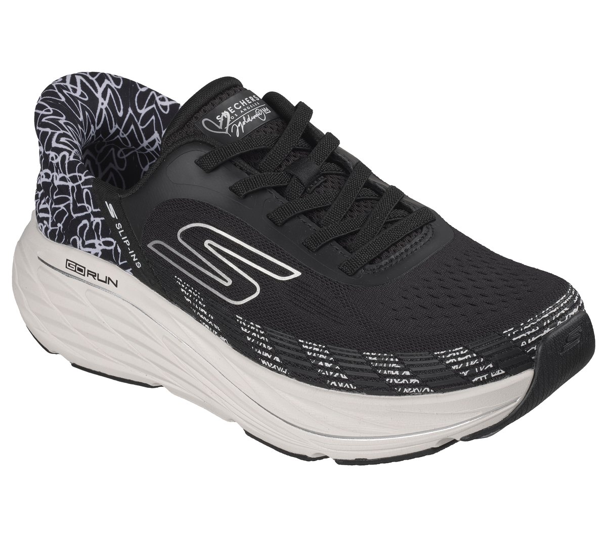 Skechers Slip-ins JGoldcrown: Max Cushioning Elite 3 - Velora — BLACK / WHITE